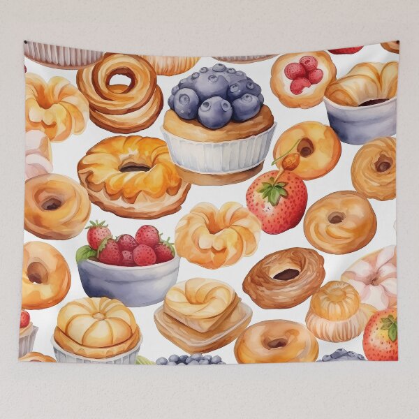 Item preview, Contemporary Pattern : Pastries and Fruit designed and sold by MTJ-Mushrooms.