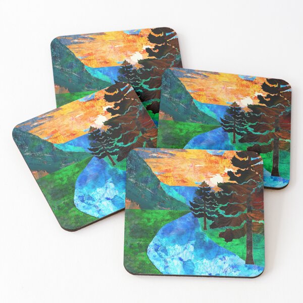 Item preview, The Stream Sunset Landscape Art designed and sold by Sharon Cummings Art.
