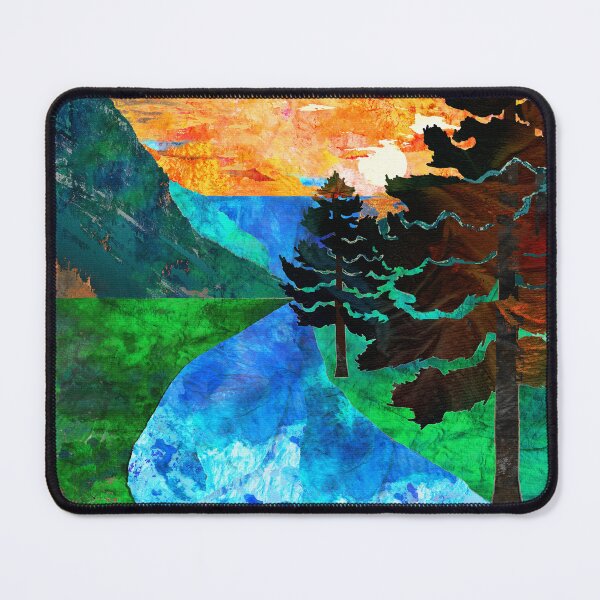 Item preview, The Stream Sunset Landscape Art designed and sold by Sharon Cummings Art.