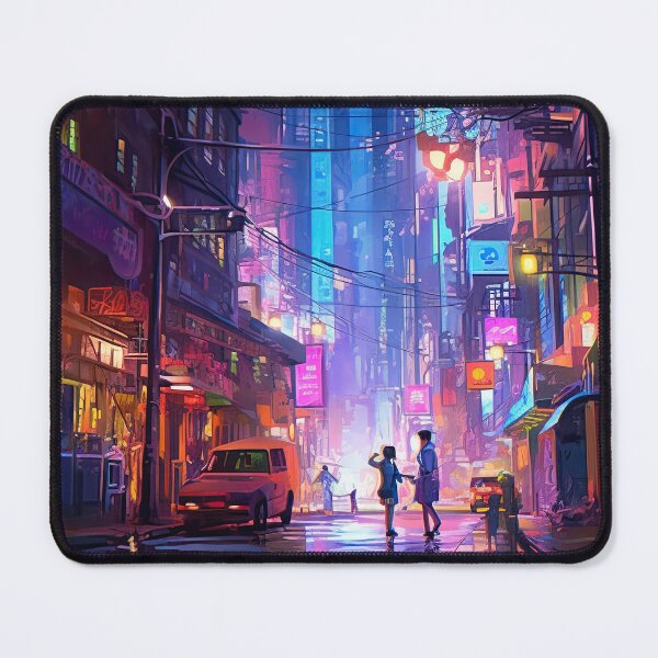 Item preview, Anime Style Neon City designed and sold by iconiquehk.
