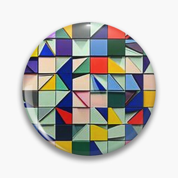 Item preview, board with geometric figures colored squares and triangles  designed and sold by JaroDesign2023.