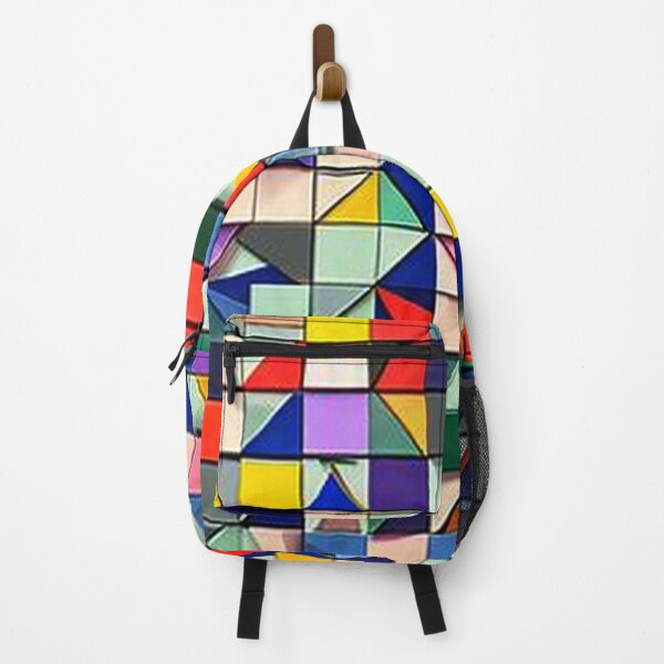 Item preview, board with geometric figures colored squares and triangles designed and sold by JaroDesign2023.