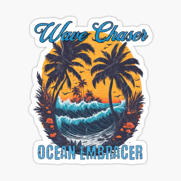 Aperçu de l'œuvre Chasseur de vagues, Ocean Embracer Surf Design créée et vendue par Saltys-Shop.