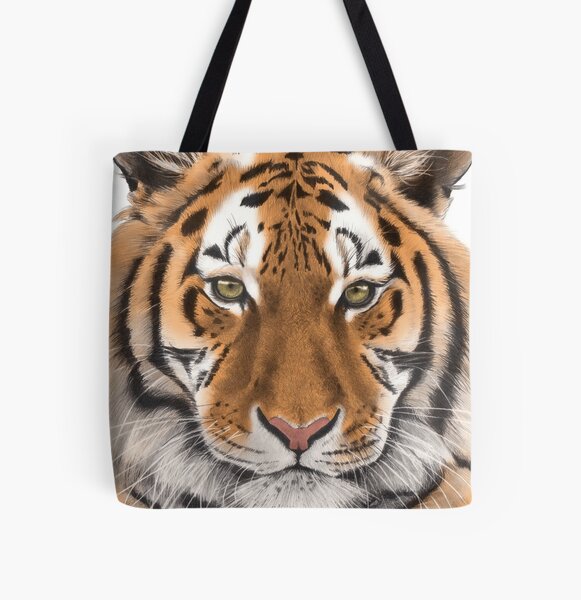 Tiger Big Face Kids Canvas Bag Summer Bags Drawstring Backpack Japanese 