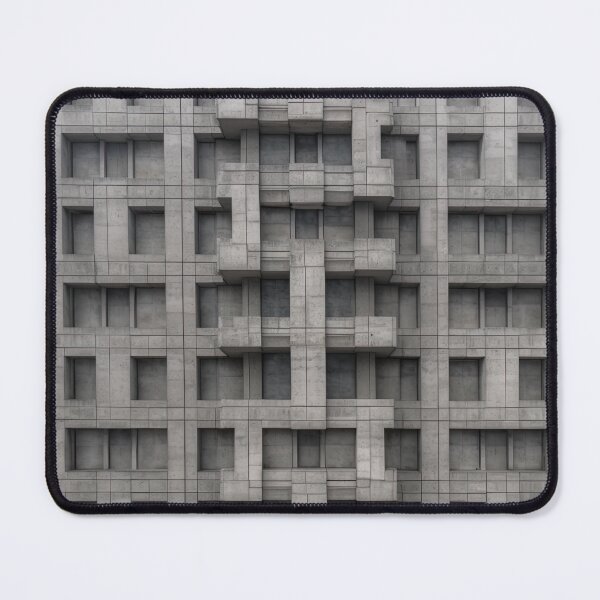 Item preview,  2D facade of grey Brutalist Architecture building designed and sold by afikreative.