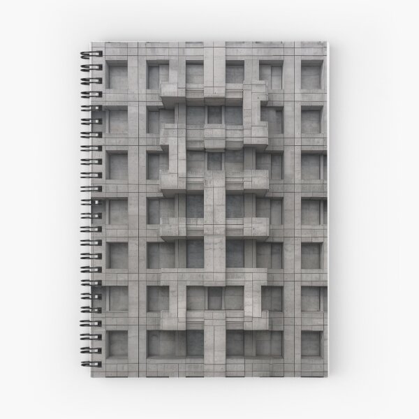 Item preview,  2D facade of grey Brutalist Architecture building designed and sold by afikreative.