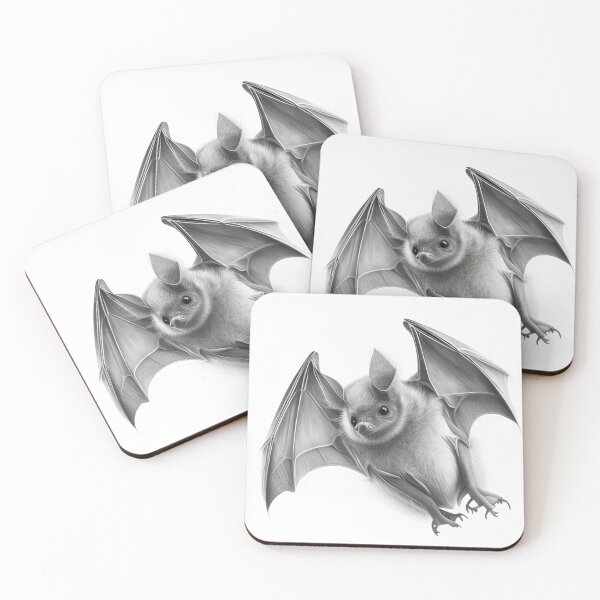 Item preview, Black and white pencil drawing of a Bat designed and sold by Pencil-Art.