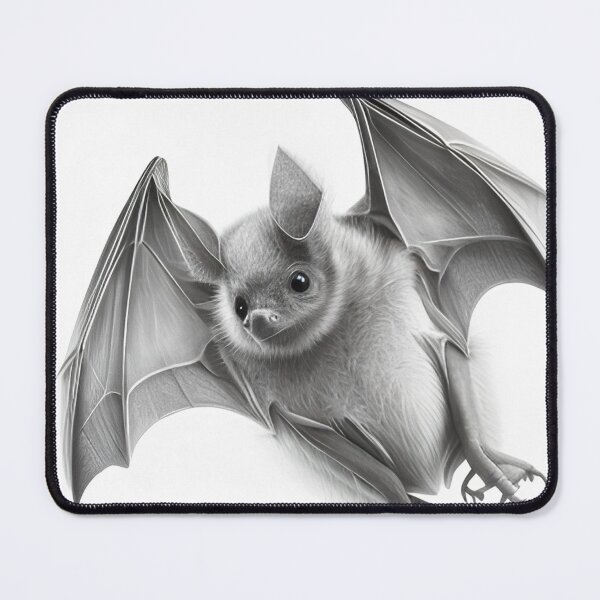 Item preview, Black and white pencil drawing of a Bat designed and sold by Pencil-Art.