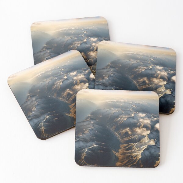 Item preview, Aerial wide angle drone shot flying over mountain at day  designed and sold by afikreative.