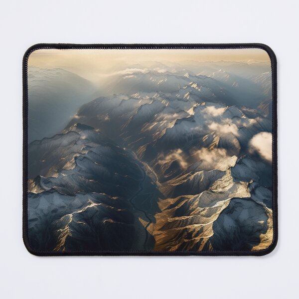 Item preview, Aerial wide angle drone shot flying over mountain at day designed and sold by afikreative.