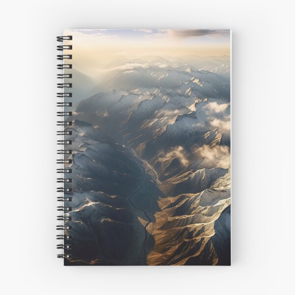 Item preview, Aerial wide angle drone shot flying over mountain at day  designed and sold by afikreative.