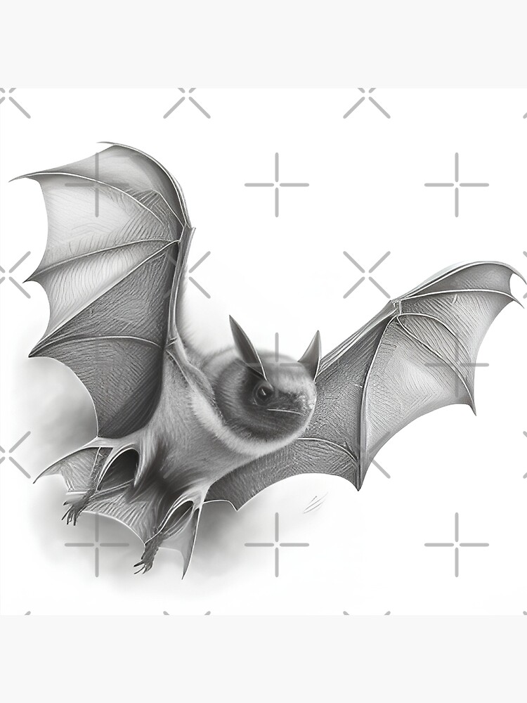 Halloween scary bat flying sketch close-up - SuperStock