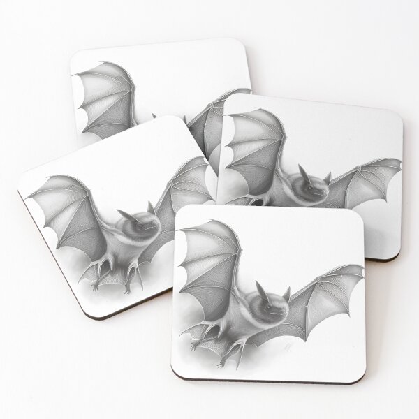 Item preview, Black and white pencil drawing of a Bat designed and sold by Pencil-Art.