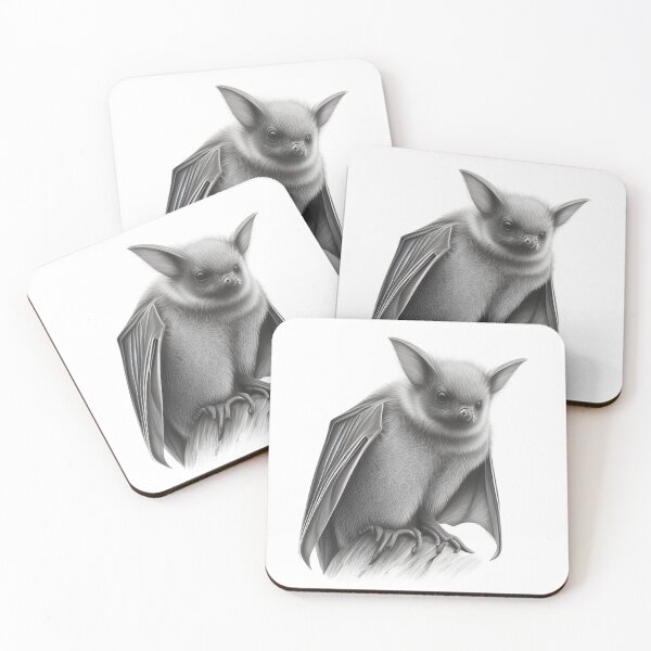 Item preview, Black and white pencil drawing of a Bat designed and sold by Pencil-Art.