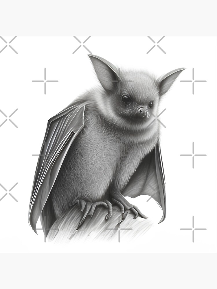 Bats in different positions pencil sketch by hand Vector Image