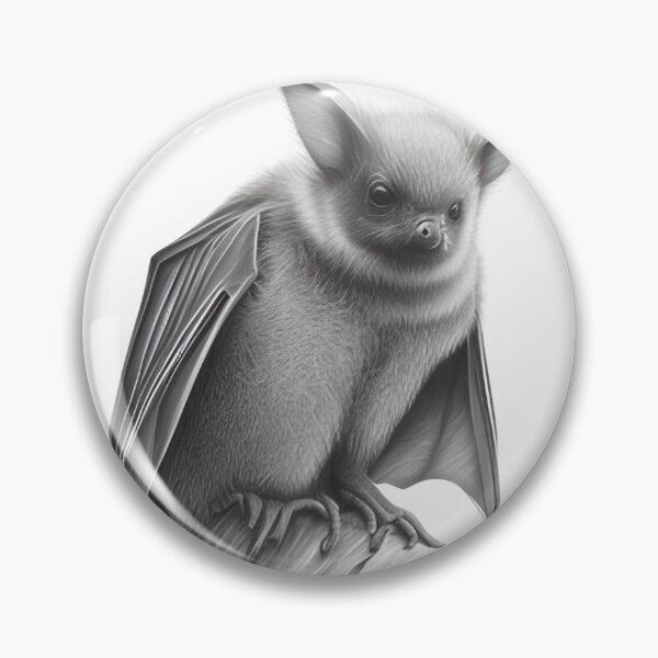 Item preview, Black and white pencil drawing of a Bat designed and sold by Pencil-Art.