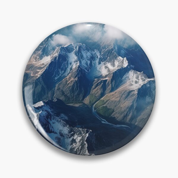 Item preview, Aerial wide angle drone shot flying over mountain at day designed and sold by afikreative.