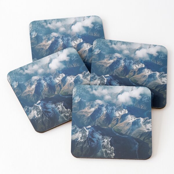 Item preview, Aerial wide angle drone shot flying over mountain at day designed and sold by afikreative.