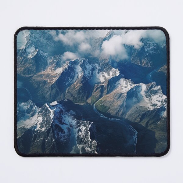 Item preview, Aerial wide angle drone shot flying over mountain at day designed and sold by afikreative.