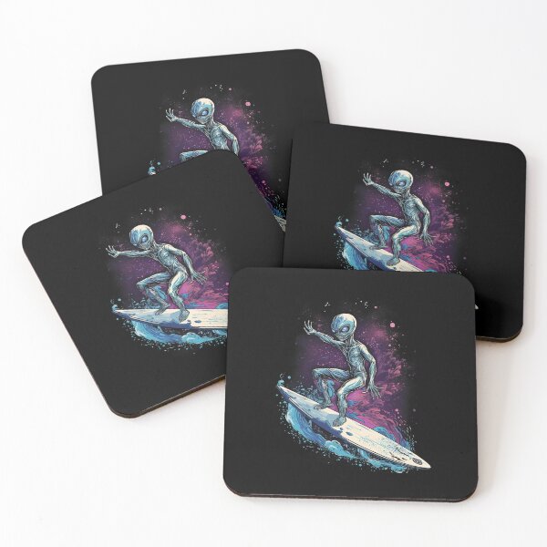 Item preview, Alien Surfing in Space designed and sold by RoosterRoots.