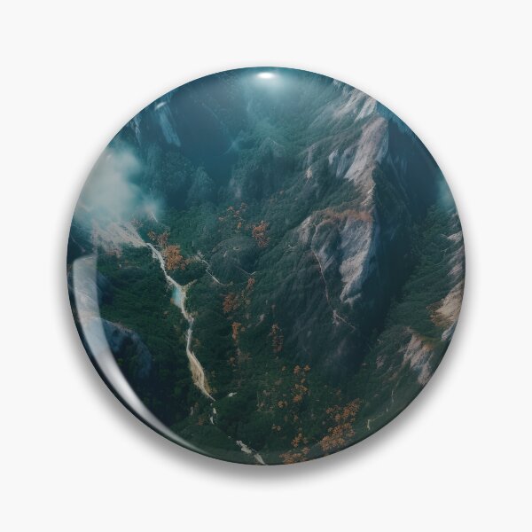 Item preview,  Aerial wide angle shot flying over mountain landscape at day  designed and sold by afikreative.