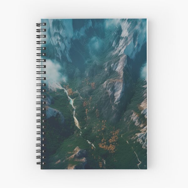 Item preview,  Aerial wide angle shot flying over mountain landscape at day  designed and sold by afikreative.