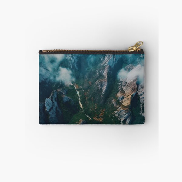 Item preview,  Aerial wide angle shot flying over mountain landscape at day  designed and sold by afikreative.