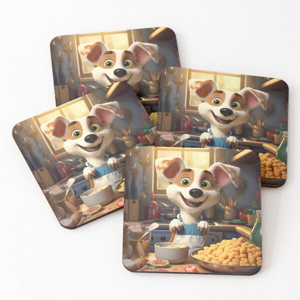 Item preview, Canine Chef - Charming Cartoon Dog Cooking Food Illustration designed and sold by DoPrint.