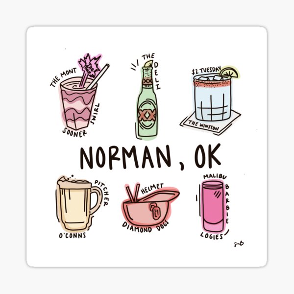 Norman Campus Corner Drinks Sticker