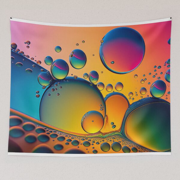 Item preview, Wallpaper background with circles in the rainbow-colored background. designed and sold by anytka.