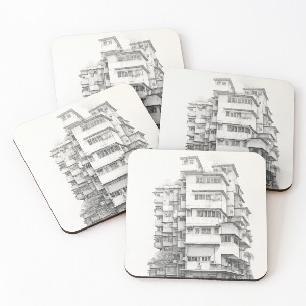 Item preview, Hong Kong Style Pencil Drawing 3 designed and sold by iconiquehk.