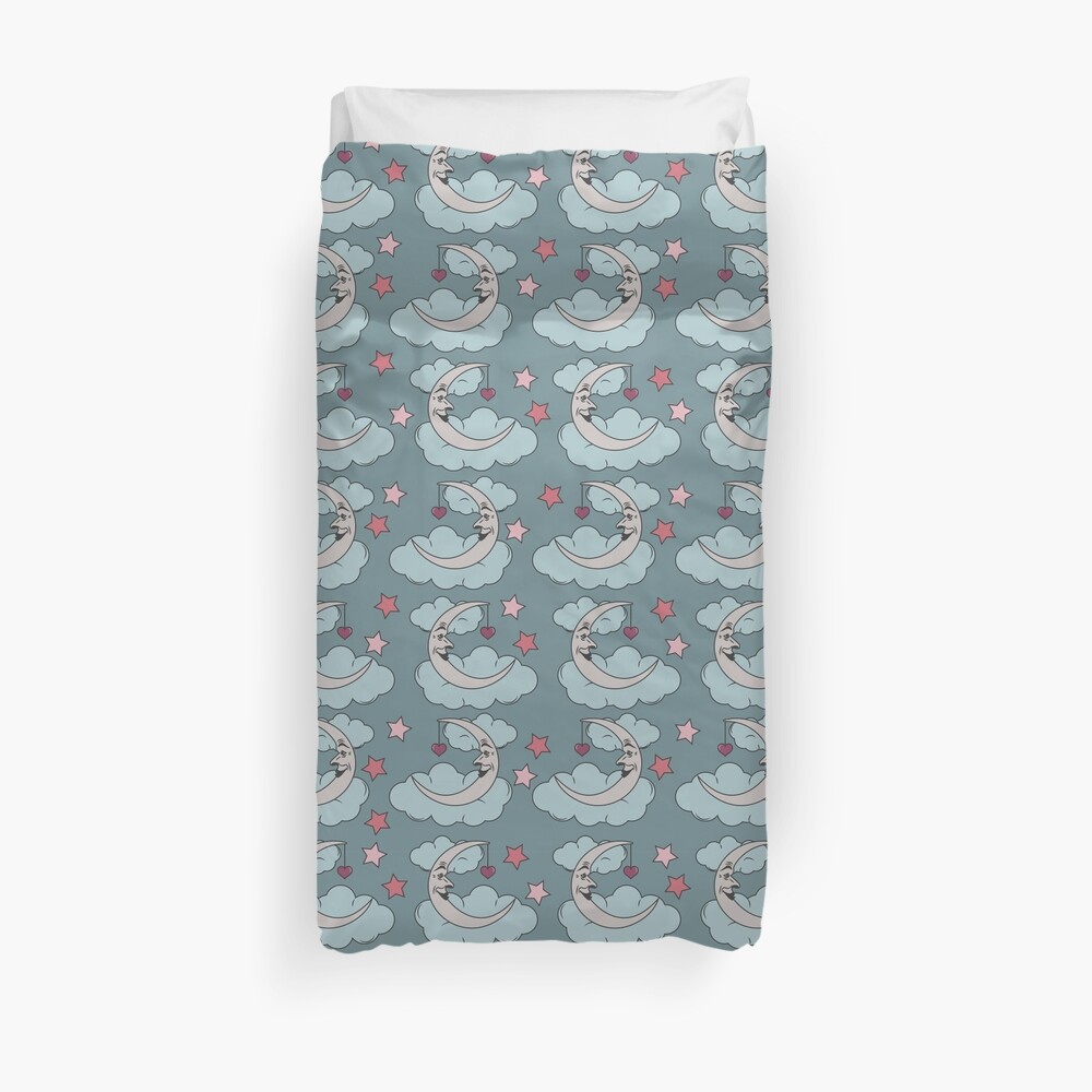 Paper Moon Hearts Duvet Cover
