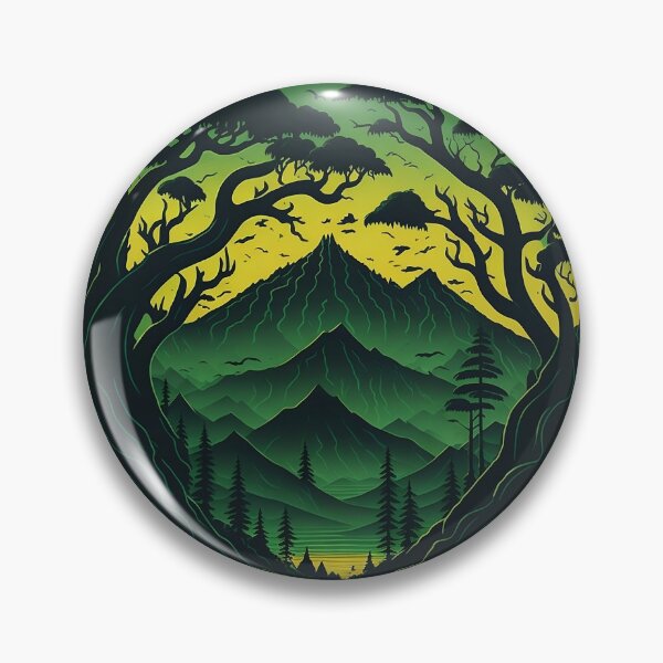 Item preview, Toxic Green Mountain Sunset designed and sold by hassanjnoub.