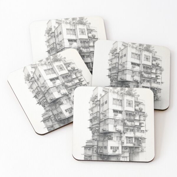 Item preview, Hong Kong Style Pencil Drawing 4 designed and sold by iconiquehk.