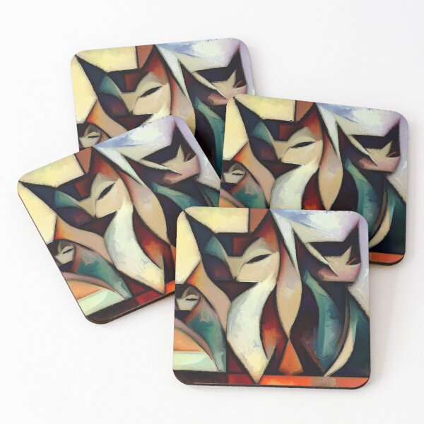 Item preview, Abstract Cubist Cats designed and sold by Bold-Splash.