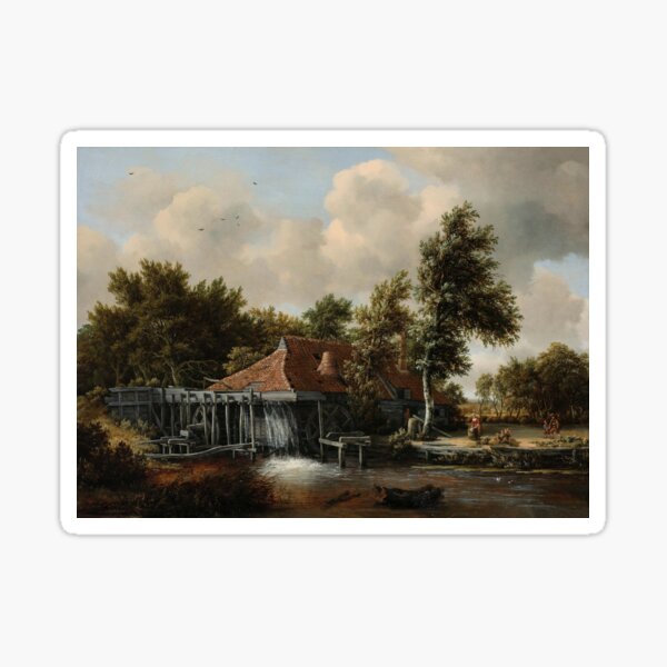Item preview, A Watermill | Meindert Hobbema | 1664 designed and sold by CJET.