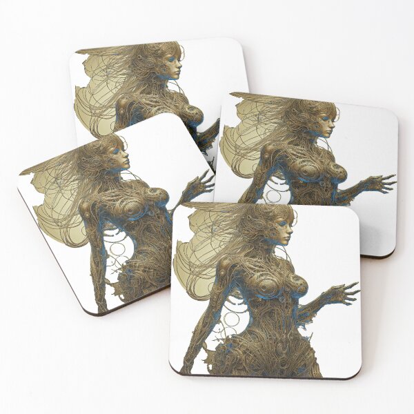 Item preview,  the cyborg beauty(no background)-halloween-witchy-narnia-black designed and sold by Hermossa-Art.