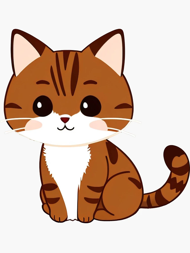 🐱 Cute Tabby Cat PNG  Free Adorable Kitty Sticker Download