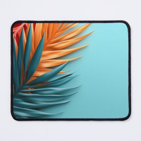 Item preview, Tropical multicolored palm leaves on blue background. Flat lay, top view designed and sold by anytka.