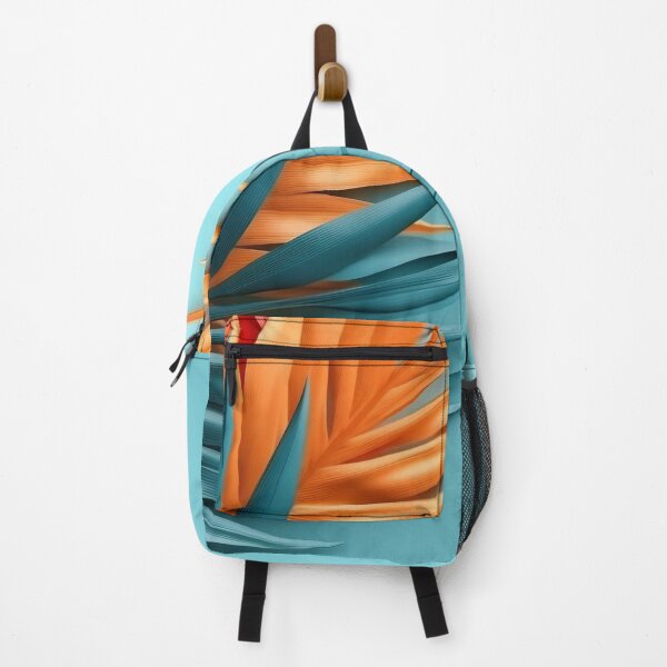Item preview, Tropical multicolored palm leaves on blue background. Flat lay, top view designed and sold by anytka.