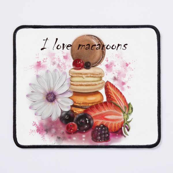 Item preview, Copie de Colorful macaroons decorated with berries and a flower designed and sold by bonjourmadame4.