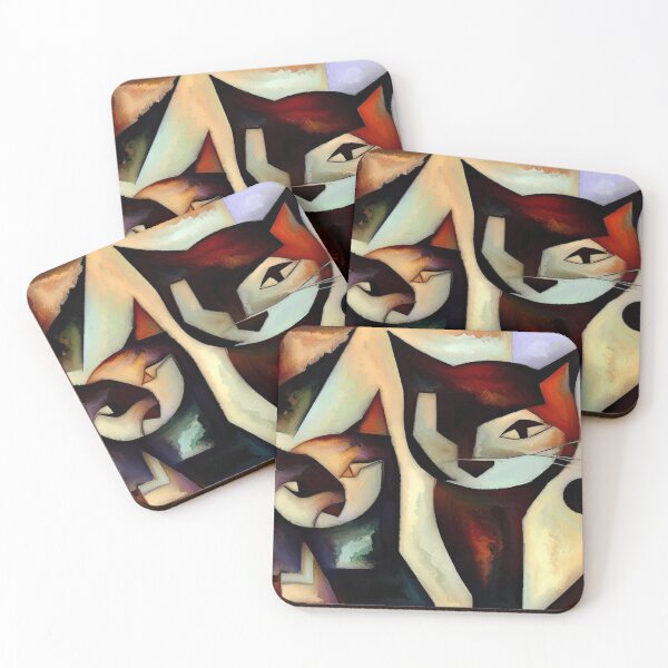 Item preview, Abstract Cubist Cats designed and sold by Bold-Splash.