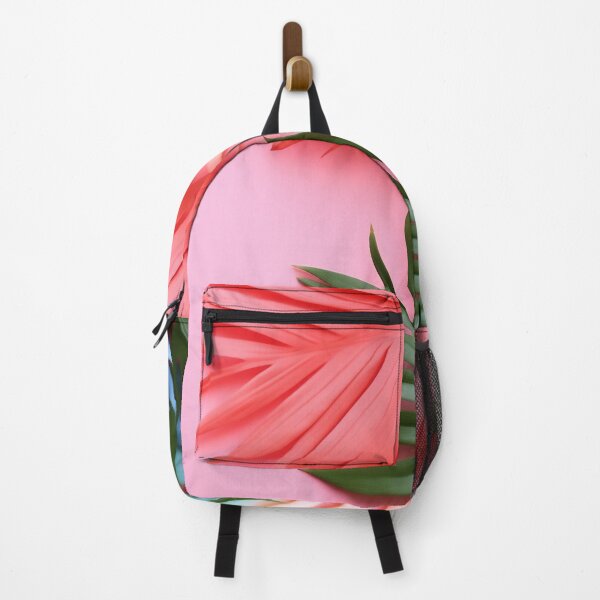 Item preview, Tropical multicolored palm leaves on pink background. Flat lay, top view. designed and sold by anytka.