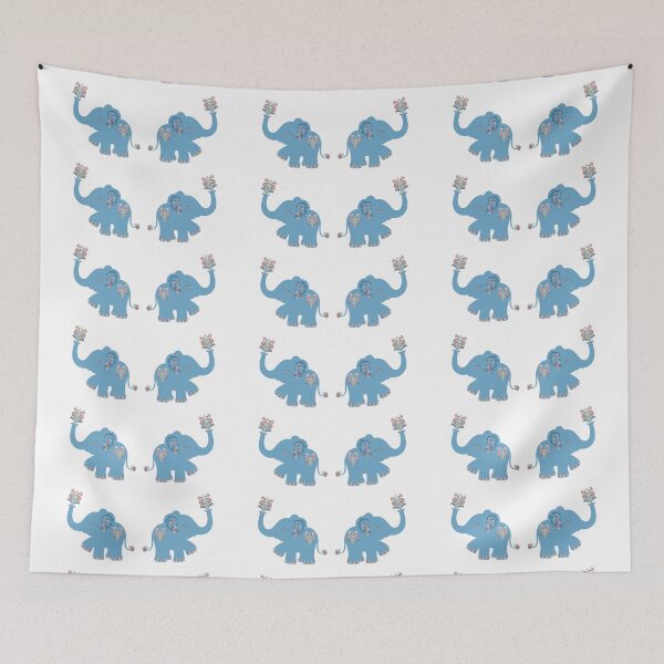 Item preview, Scandinavian Rosemaling Lucky Elephant designed and sold by GoudaKnight.