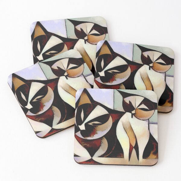Item preview, Abstract Cubist Cats designed and sold by Bold-Splash.