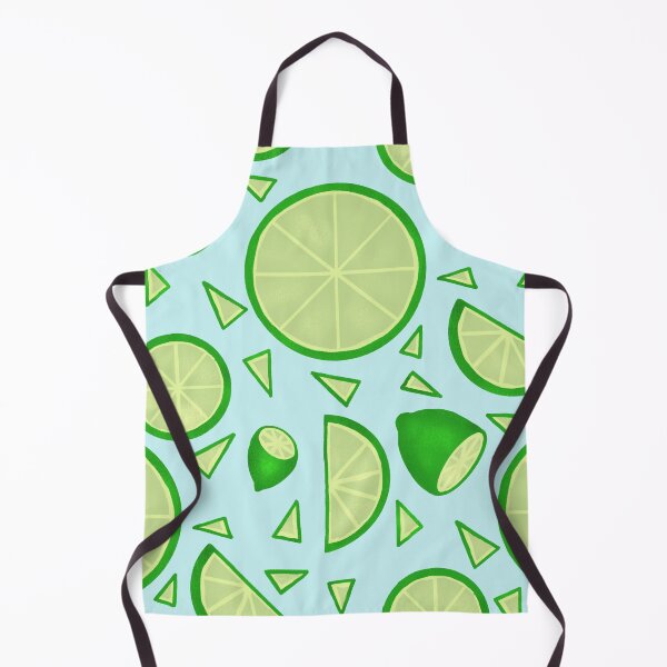 Item preview, Lime Fresh Fruit Seamless Pattern Blue designed and sold by AnchoredMae.