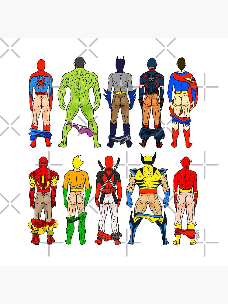 Superhero Butts by notsniwart