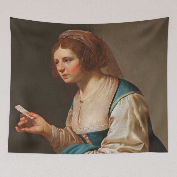 Item preview, A Young Woman with a Love Letter | Jan van Bijlert | 17th Century designed and sold by CJET.