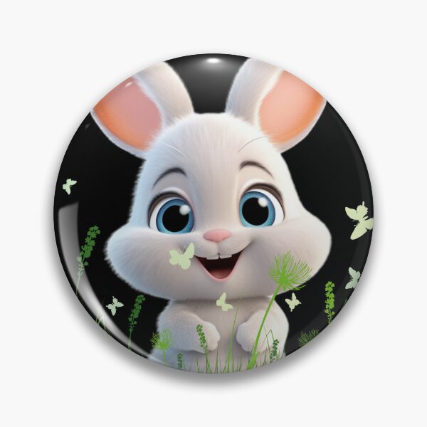 Item preview, cute animated white rabbit designed and sold by DigitalPixelize.