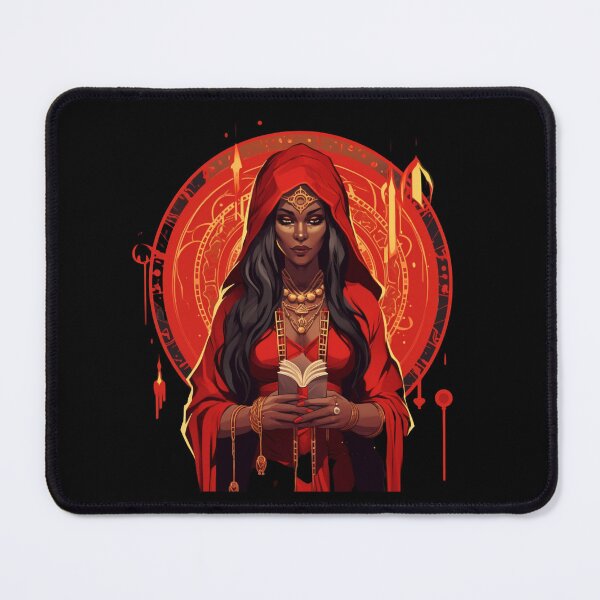 Item preview, Red Sorceress With Her Grimoire designed and sold by RTFaulkner.